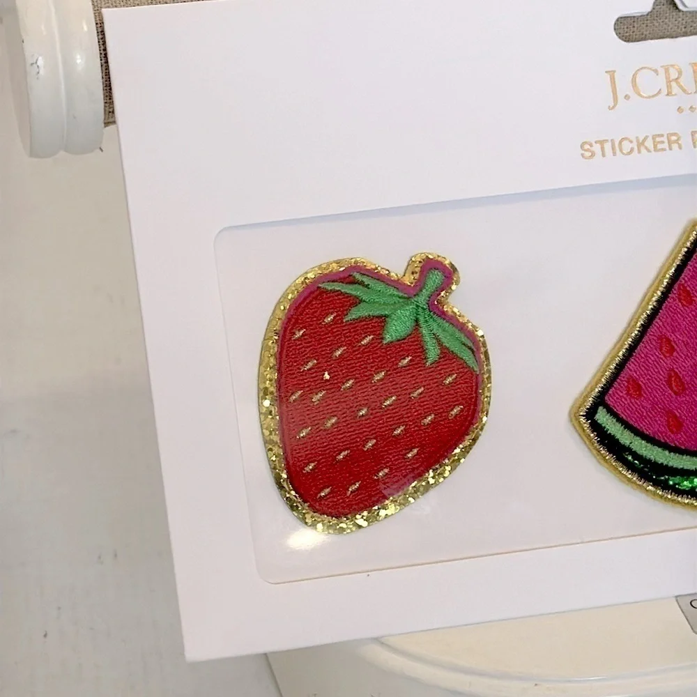 J. Crew Fruit sticker patches set-of-three